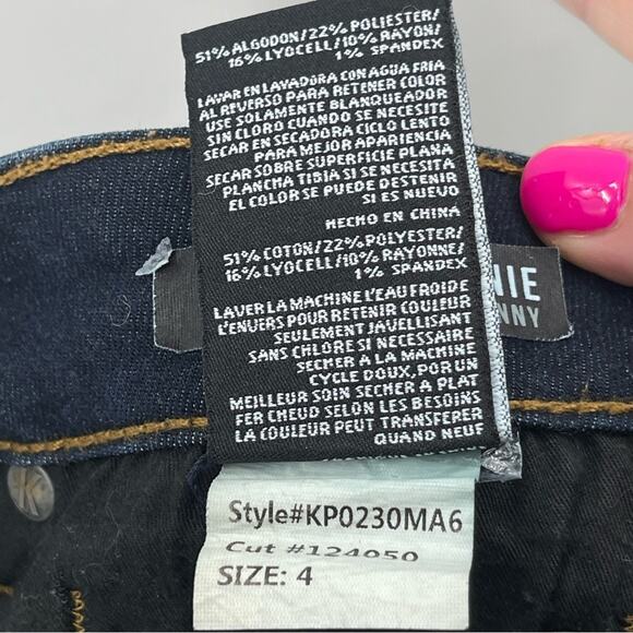 Kut From The Kloth Connie Ankle Skinny Jeans Raw Hem Size 4 Preppy Casual Boho - Picture 16 of 16
